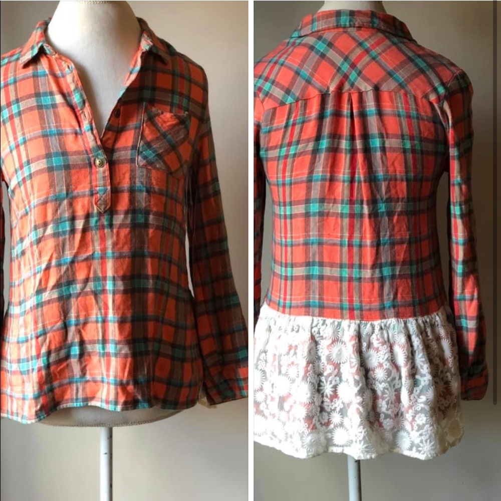Lace bottom flannel